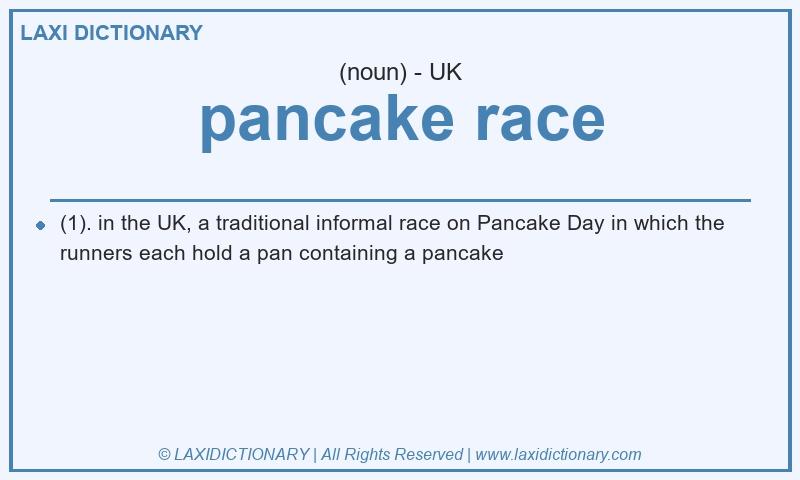 Definition pancake race in British English