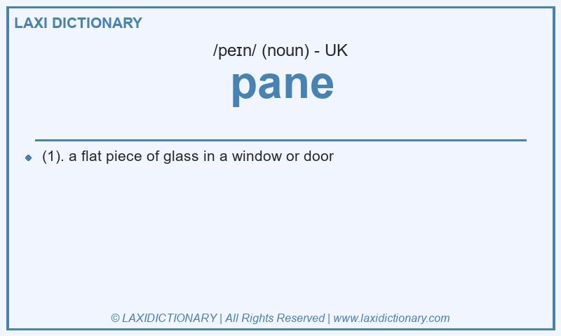 Definition pane in British English