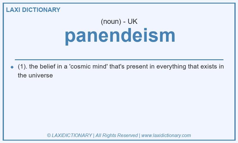 Definition panendeism in British English