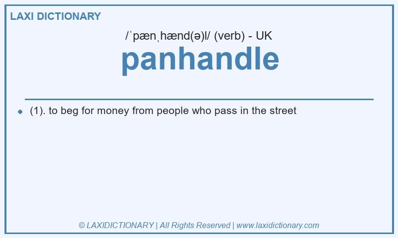 Definition panhandle in British English