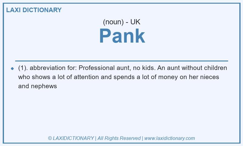Definition Pank in British English