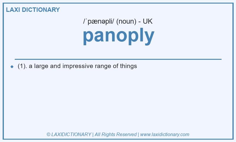 Definition panoply in British English