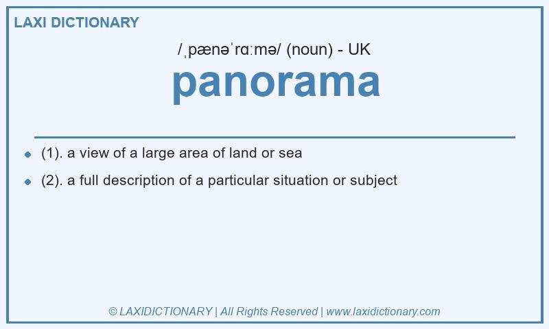 Definition panorama in British English