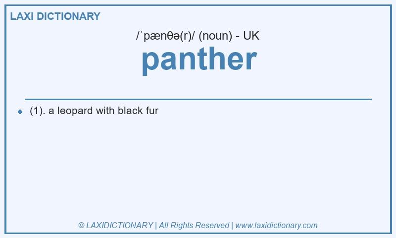 Definition panther in British English