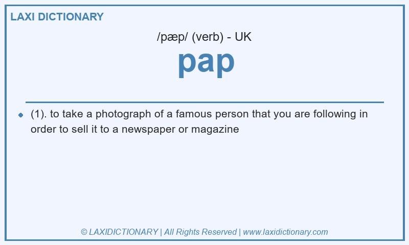 Definition pap in British English