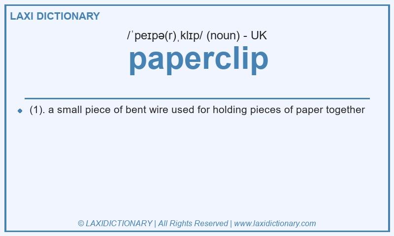Definition paperclip in British English