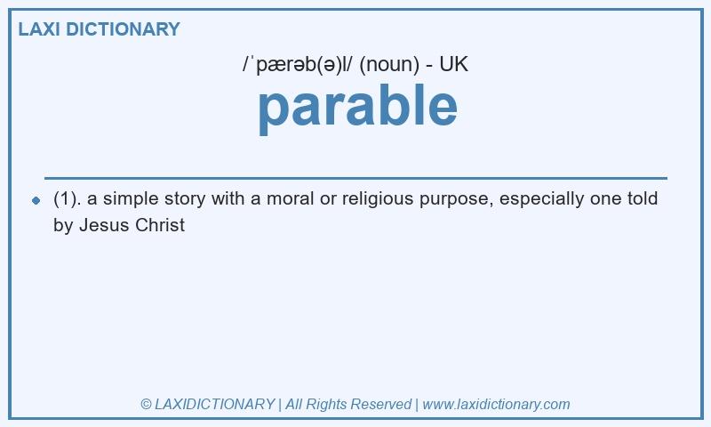 Definition parable in British English