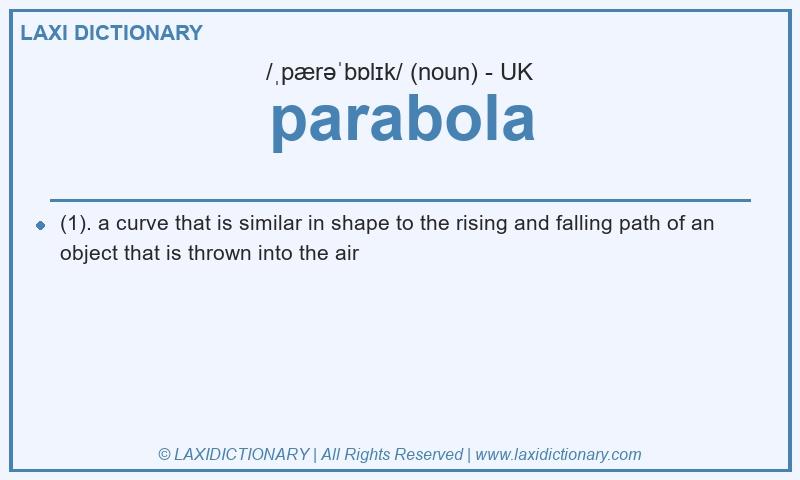 Definition parabola in British English