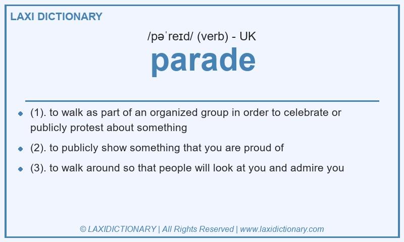Definition parade in British English