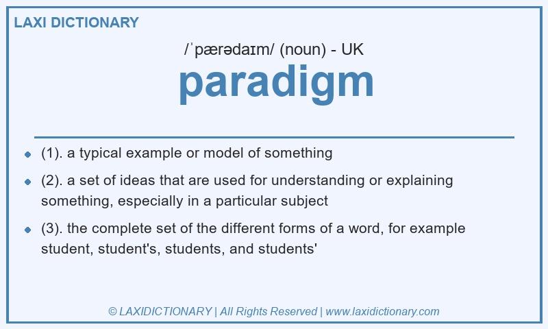 Definition paradigm in British English