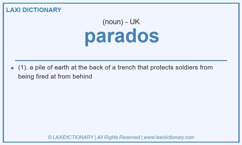 Definition parados in British English
