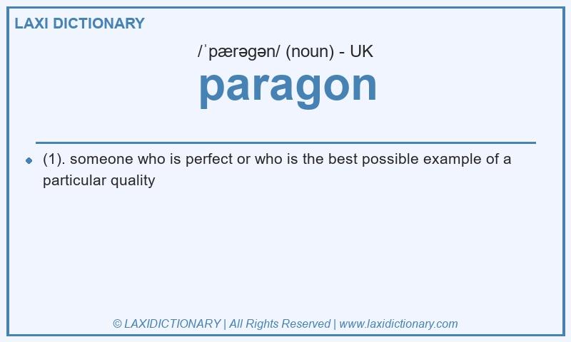 Definition paragon in British English