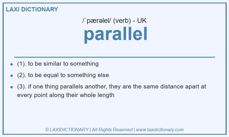 Definition parallel in British English