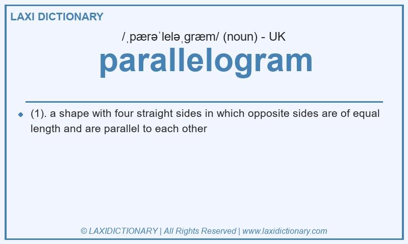 Definition parallelogram in British English