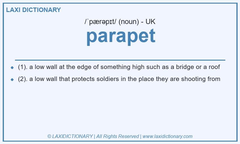 Definition parapet in British English
