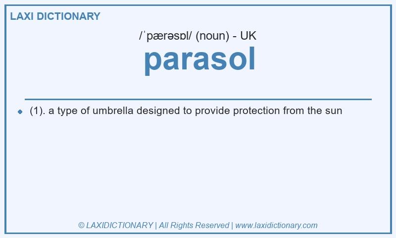 Definition parasol in British English