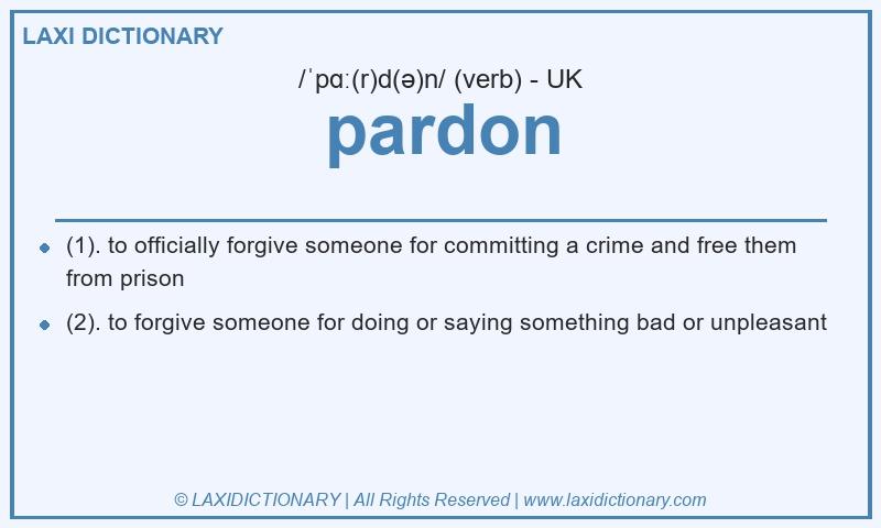 Definition pardon in British English