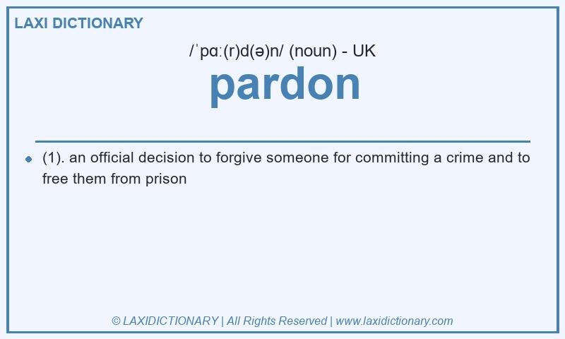 Definition pardon in British English