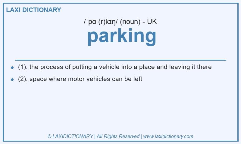 Definition parking in British English