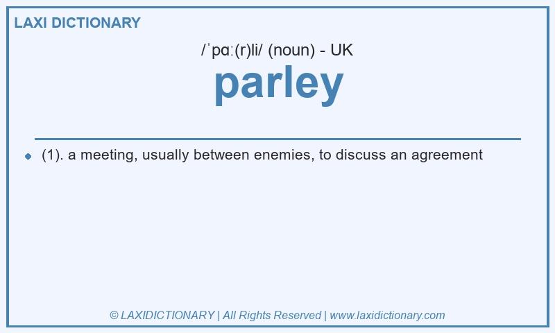 Definition parley in British English