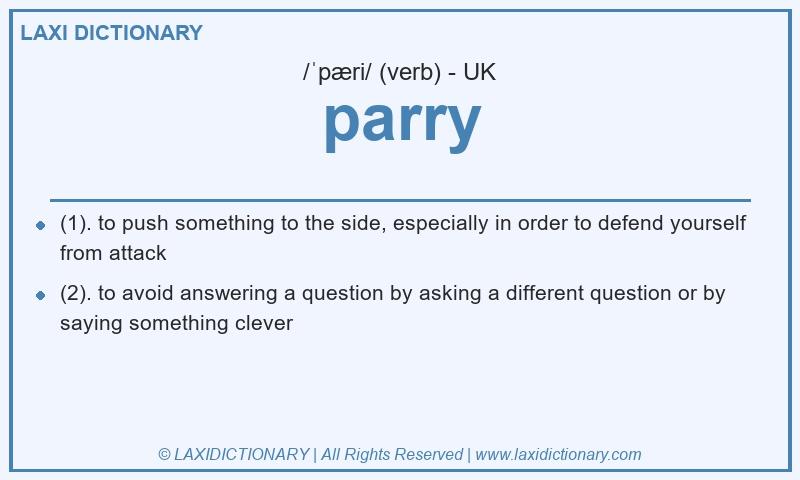 Definition parry in British English