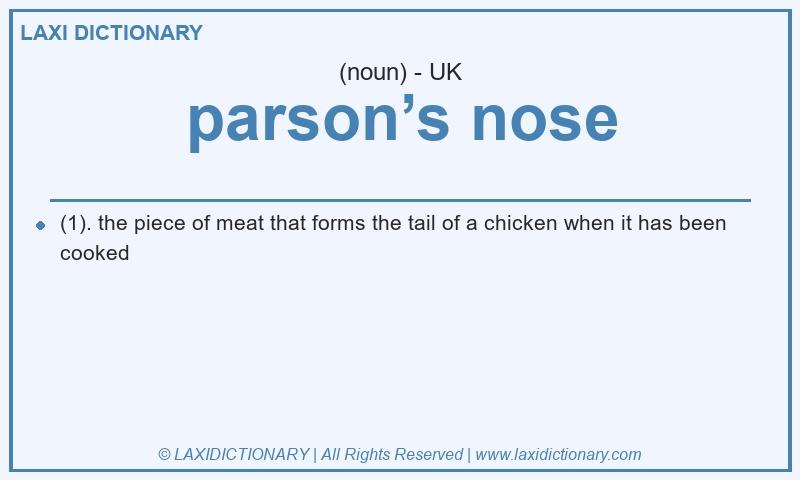 Definition parson’s nose in British English