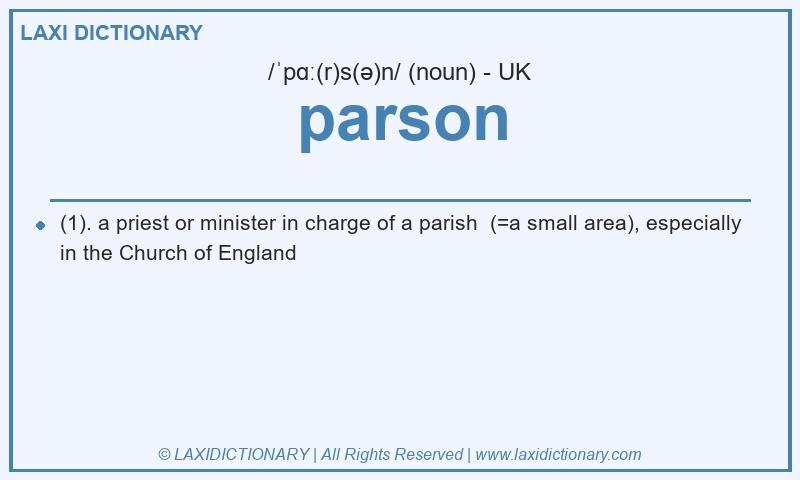 Definition parson in British English