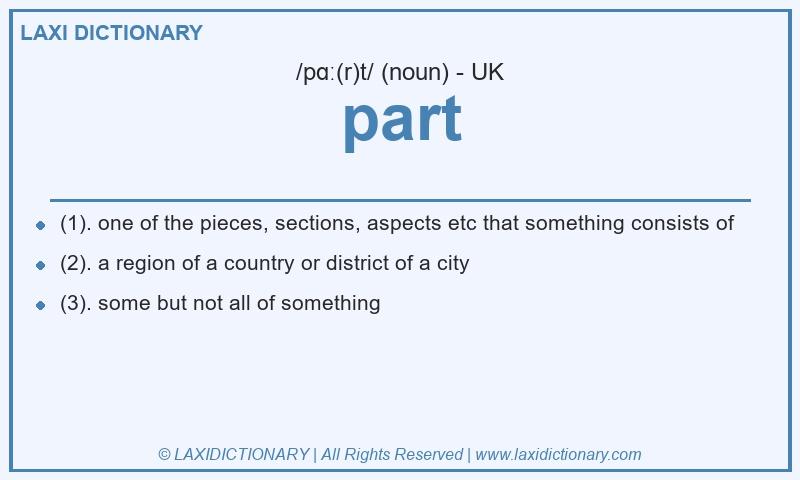 Definition part in British English