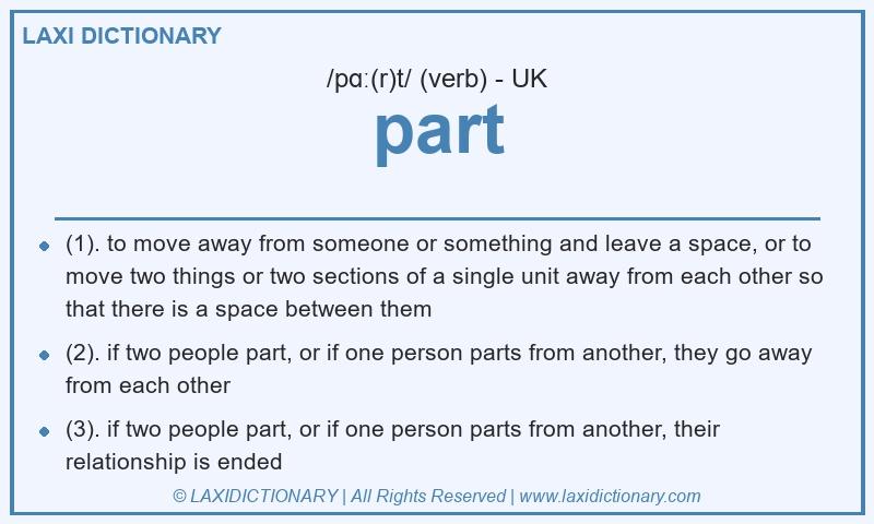 Definition part in British English