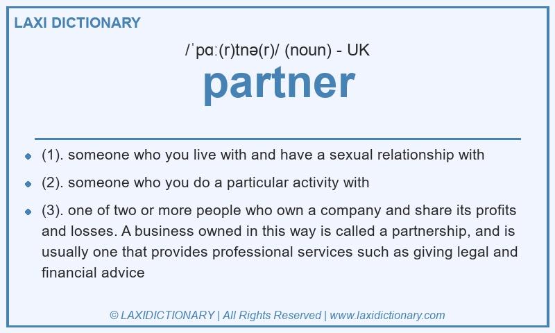 Definition partner in British English