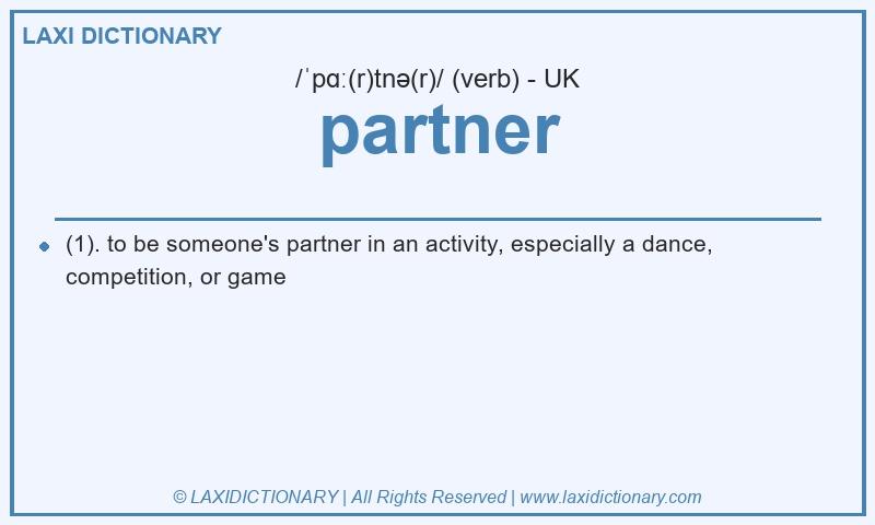 Definition partner in British English