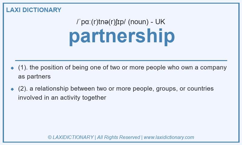 Definition partnership in British English
