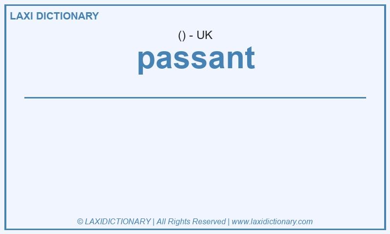 Definition passant in British English