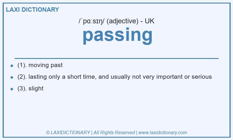 Definition passing in British English