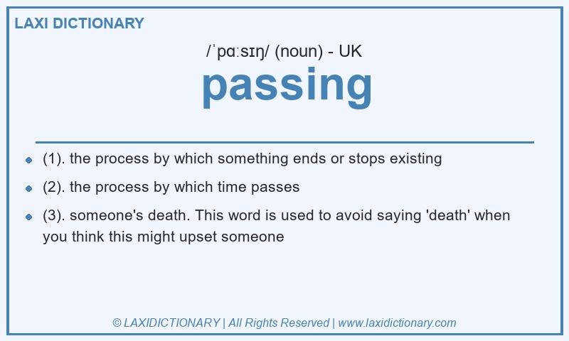Definition passing in British English