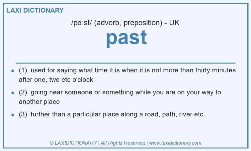 Definition past in British English