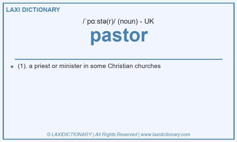 Definition pastor in British English