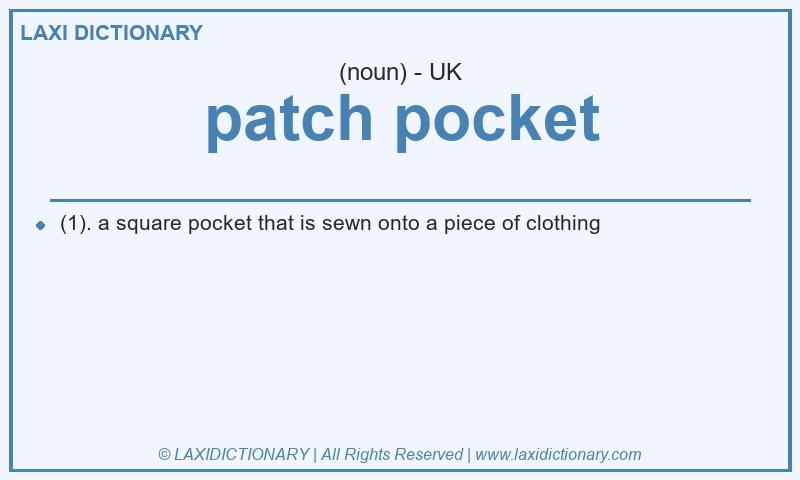 Definition patch pocket in British English