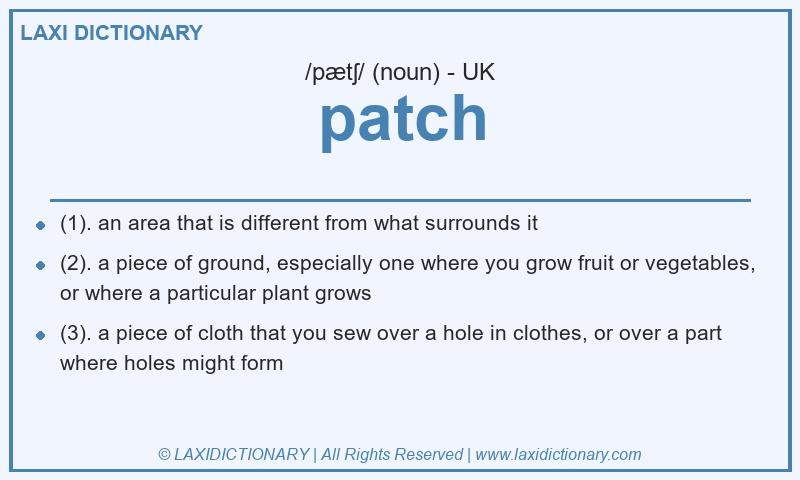 Definition patch in British English