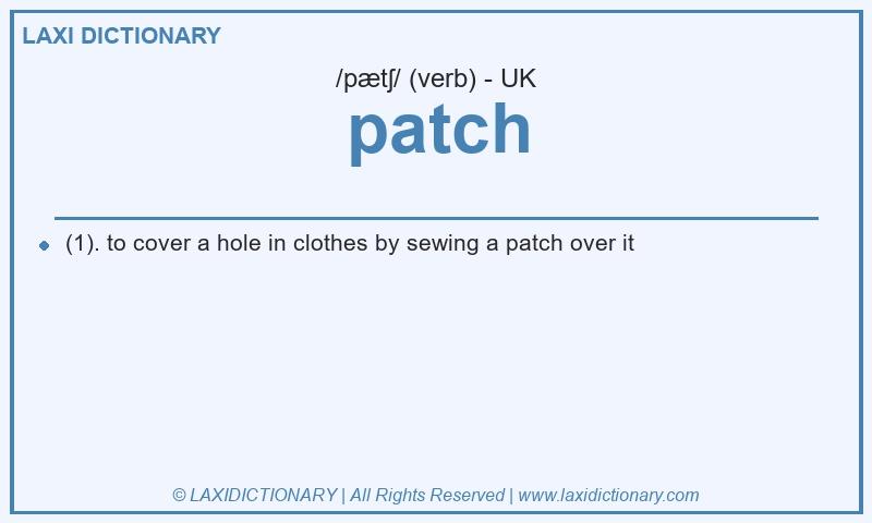 Definition patch in British English