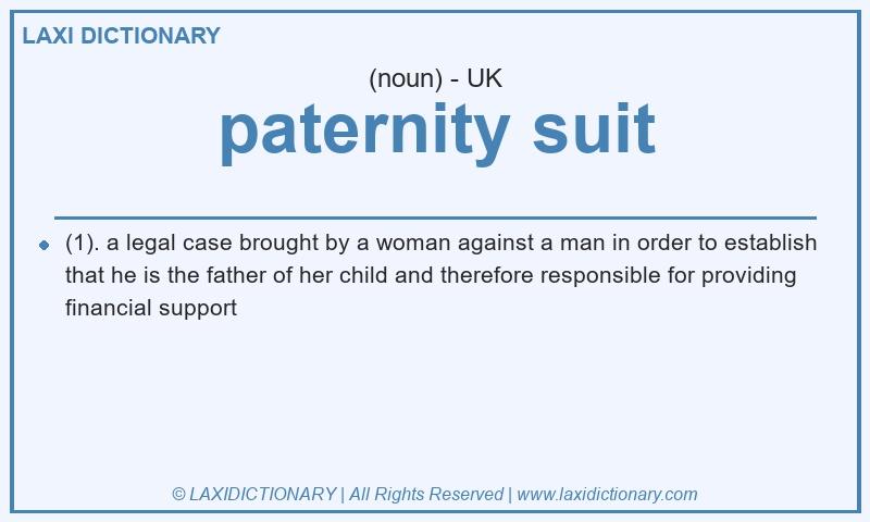 Definition paternity suit in British English