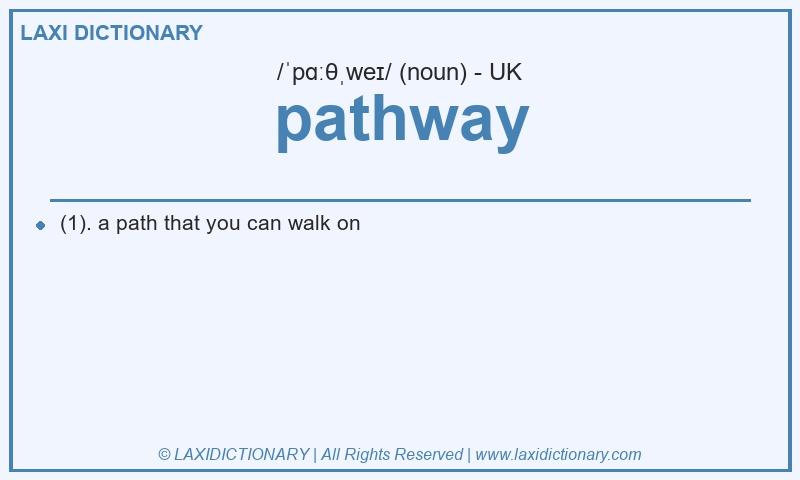 Definition pathway in British English
