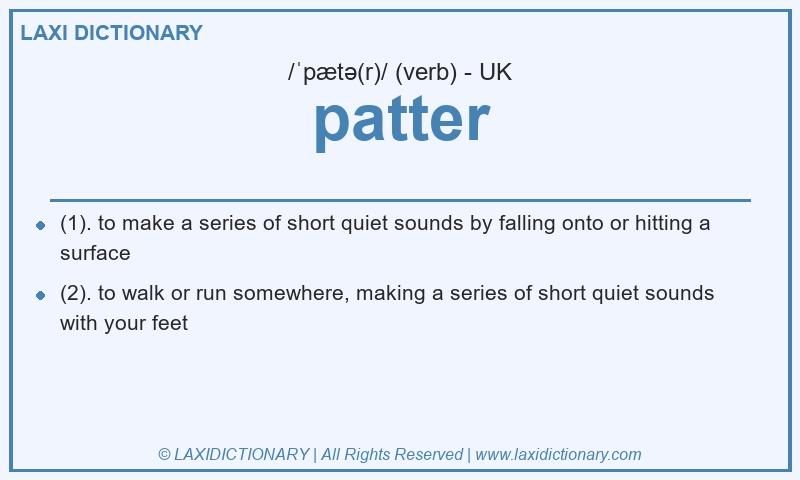 Definition patter in British English