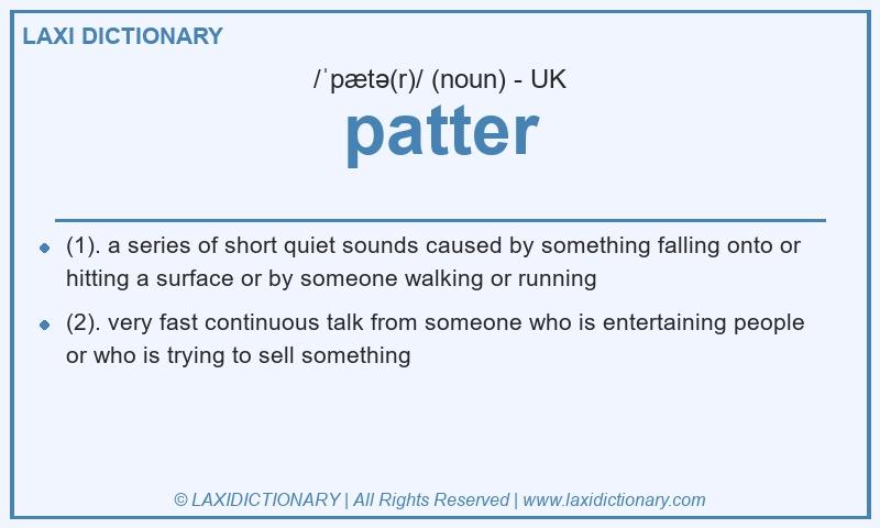 Definition patter in British English