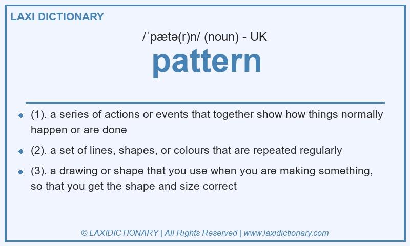 Definition pattern in British English