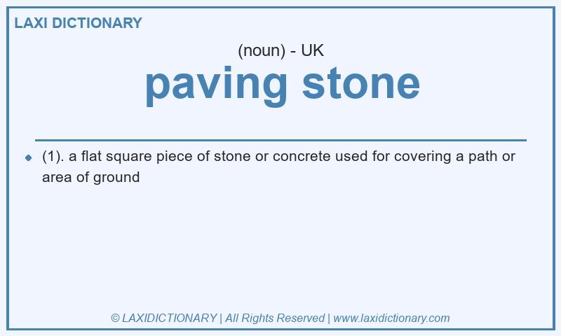 Definition paving stone in British English