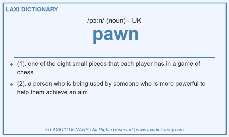 Definition pawn in British English