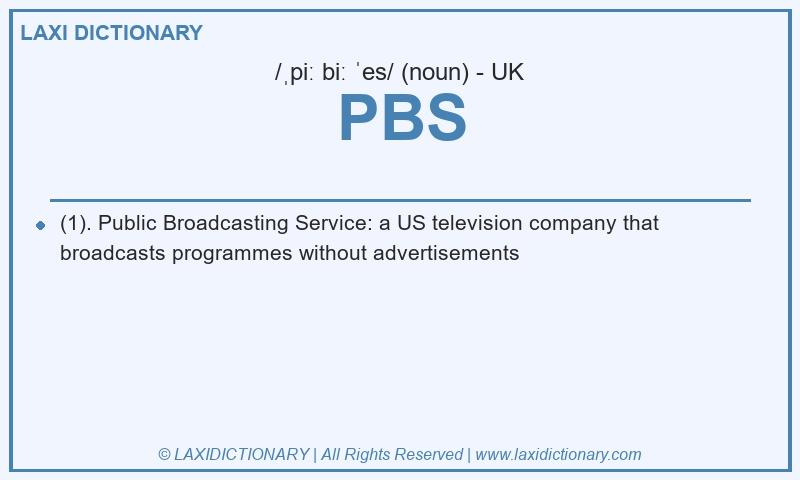 Definition PBS in British English