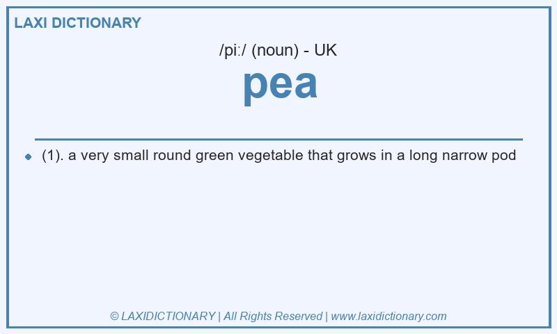 Definition pea in British English