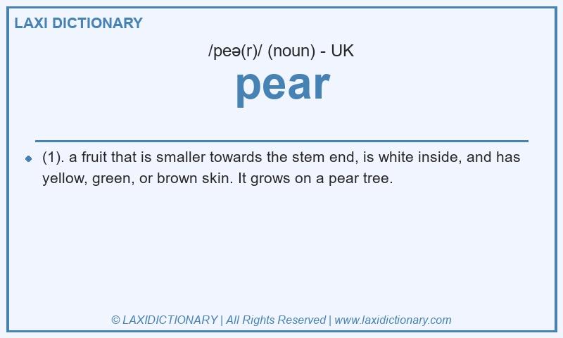 Definition pear in British English
